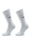 Alpha Industries Комплект 3 чифта дълги чорапи мъжки Basic 118929 Бял - Mera.bg