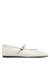 Calvin Klein Балеринки Ballerina New Buckle - Lth HW0HW02483 Бежов - Mera.bg