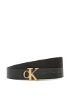 Calvin Klein Дамски колан Monogram Plaque Buckle 25Mm Rev LV04K7005G Черен - Mera.bg