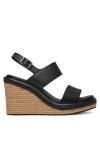 Calvin Klein Еспадрили Wedge Sandal 70 - Jacq HW0HW02386 Черен - Mera.bg