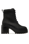 Calvin Klein Jeans Боти Chunky Heeled Zip Boot Lth YW0YW01548 Черен - Mera.bg