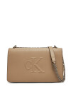 Calvin Klein Jeans Дамска чанта Sculpted Ew Flap25 Shoulder Bag LV04K3035G Бежов - Mera.bg