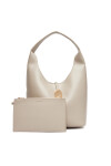 Calvin Klein Jeans Дамска чанта Stone Lock Slouchy Small Shoulde LV04K3176G Екрю - Mera.bg