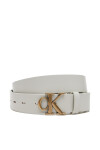 Calvin Klein Jeans Дамски колан Monogram Placque Buckle 30Mm LV04K7002G Бял - Mera.bg