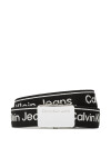 Calvin Klein Jeans Детски колан Logo Taupe Buckle Belt IU0IU00393 Черен - Mera.bg
