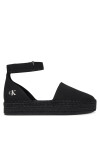 Calvin Klein Jeans Еспадрили Flatform Espadrille Sling Mg YW0YW01735 Черен - Mera.bg