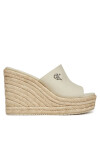 Calvin Klein Jeans Еспадрили Wedge Rope Slide Mg YW0YW01699 Екрю - Mera.bg