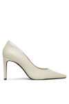 Calvin Klein Обувки на ток Pump 90 Pointy Hw Bar Lth HW0HW02527 Бежов - Mera.bg