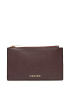 Calvin Klein Портфейл Foil Logo Top Zip Cardcase LV04F1090G Бордо - Mera.bg