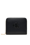 Calvin Klein Портфейл Raised Ck Medium Zip LV04F1026G Черен - Mera.bg