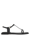 Calvin Klein Сандали Flat Sandal Squared Buckle Lth HW0HW02556 Черен - Mera.bg