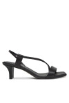 Calvin Klein Сандали Heel Sandal 50 Squared Lth HW0HW02534 Черен - Mera.bg