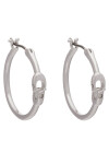 Coach Обици Signature Hoop Earrings 37408160RHO030 Сребрист - Mera.bg