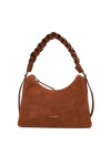 Coccinelle Дамска чанта P6P Boheme Suede Bimaterial E1 P6P 13 03 01 Кафяв - Mera.bg