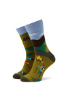 Funny Socks Дълги чорапи unisex Camp SM1/26 Зелен - Mera.bg