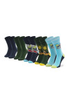 Jack&Jones Комплект 5 чифта дълги чорапи мъжки Jacwave Skull Sock 12205322 r.OS Navy Blazer/Trekking - Mera.bg