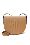 LAUREN RALPH LAUREN Дамска чанта Witley Leather Medium Embossed Logo Crossbody Bag 431950130008 Кафяв - Mera.bg