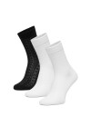 Nine West Дълги чорапи CEO_BR_NW_25077_W_AW25 (3 PACK) Бял - Mera.bg