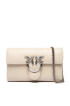 PINKO Дамска чанта Love One Wallet Light AI 25-26 PLTT 105344 A2JC Екрю - Mera.bg