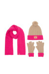 Roxy Комплект шапка шал и ръкавици RX-KF-001-AW24 Розов - Mera.bg