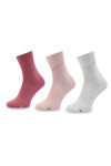Skechers Комплект 3 чифта дълги чорапи дамски SK41009 Chalk Pink Melange 4300 - Mera.bg