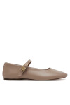 Tommy Hilfiger Балеринки Leather Maryjane Ballerina FW0FW08651 Бежов - Mera.bg