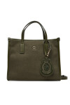 Tommy Hilfiger Дамска чанта City Small Tote Melton AW0AW17852 Каки - Mera.bg