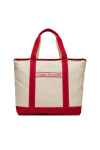 Tommy Hilfiger Дамска чанта Th Summer Canvas Tote AW0AW17421 Бежов - Mera.bg