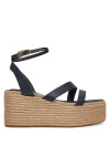 Tommy Hilfiger Еспадрили Ankle Strap Leather Platform FW0FW08497 Тъмносин - Mera.bg