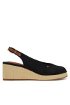 Tommy Hilfiger Еспадрили Flag Mid Wedge Espad Slingback FW0FW08595 Черен - Mera.bg