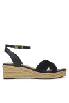 Tommy Hilfiger Еспадрили Leather & Suede Mid Wedge Espad FW0FW08804 Черен - Mera.bg