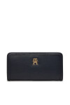 Tommy Hilfiger Портфейл Th Monotype Large Slim Wallet AW0AW16210 Тъмносин - Mera.bg