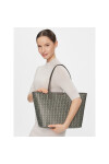 Tory Burch Дамска чанта Basketweave Tote 145634 Сив - Mera.bg