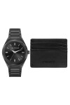 Trussardi Сет часовник и калъф за карти R2453156007 Черен - Mera.bg
