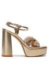 TWINSET Сандали 241TCT072 Златист - Mera.bg