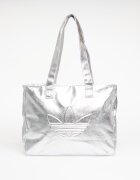adidas Originals Чанта adidas Shopper Metallic Pu Bag Silver Met.