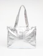adidas Originals Чанта adidas Shopper Metallic Pu Bag Silver Met.