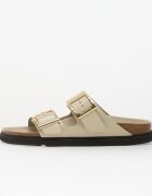 Birkenstock Arizona Droplet Buckle Natural Leather Patent Women High-Shine Ecru
