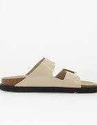 Birkenstock Arizona Droplet Buckle Natural Leather Patent Women High-Shine Ecru