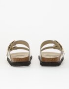Birkenstock Arizona Droplet Buckle Natural Leather Patent Women High-Shine Ecru