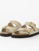 Birkenstock Arizona Droplet Buckle Natural Leather Patent Women High-Shine Ecru