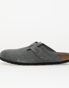Birkenstock Boston Soft Footbed Suede Leather Basalt Gray Tonal Fb