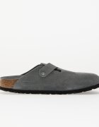 Birkenstock Boston Soft Footbed Suede Leather Basalt Gray Tonal Fb