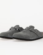 Birkenstock Boston Soft Footbed Suede Leather Basalt Gray Tonal Fb