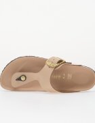 Birkenstock Gizeh Big Buckle Natural Leather Patent Women High-Shine New Beige