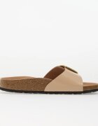 Birkenstock Madrid Big Buckle Natural Leather Patent Women High-Shine New Beige