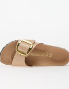 Birkenstock Madrid Big Buckle Natural Leather Patent Women High-Shine New Beige