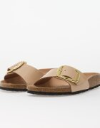 Birkenstock Madrid Big Buckle Natural Leather Patent Women High-Shine New Beige