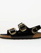 Birkenstock Milano Big Buckle Natural Leather Patent High-Shine Black
