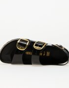 Birkenstock Milano Big Buckle Natural Leather Patent High-Shine Black